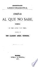 Enseñar al que no sabe