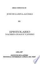 Epistolario: Nachbin-Oyague y Joyero