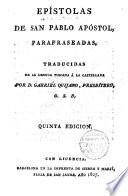 Epístolas de San Pablo parafrascadas