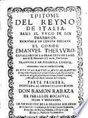 Epitome del Reyno de Italia baxo el yugo de los barbaros