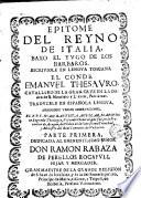 Epitome del Reyno de Italia baxo el yugo de los Barbaros