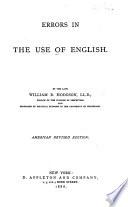 Errors in the Use of English