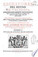 Escritores del reyno de Valencia