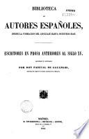 Escritores en prosa anteriores al siglo XV