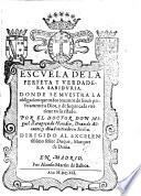 Escuela de la perfecta y verdadera sabiduria