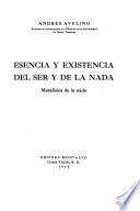 Esencia y existencia del ser y de la nada
