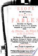 Esopus bey der Lust, oder, dessen auserlesenste, mit Kupfern, Moralien und Versen gezierte Fabeln