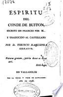 Espiritu del Conde de Buffon