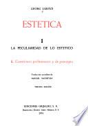Estética: Cuestiones preliminares y de principio