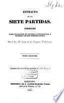 Estracto de las Siete partidas, 2