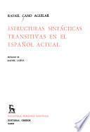 Estructuras sintácticas transitivas en el español actual