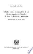Estudio crítico comparativo de las Varias poesías espirituales de Juan de Palafox y Mendoza