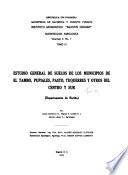 Estudio general de suelos de los municipios de El Tambo, Pupiales, Pasto, Tuquerres y otros del centro y sur (Departamento de Nariño)