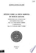 Estudio sobre la lírica barroca en Murcia (1600-1650)