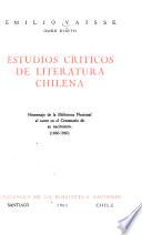Estudios críticos de literatura chilena