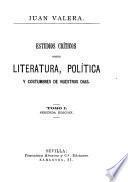 Estudios críticos sobre literatura