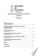 Estudios de filosofía