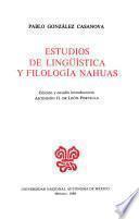 Estudios de lingüística y filología nahuas