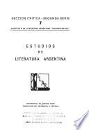 Estudios de literatura Argentina