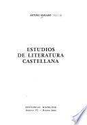 Estudios de literatura castellana