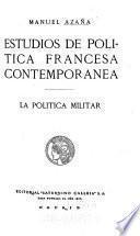 Estudios de política francesa contemporanea