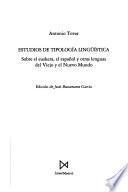 Estudios de tipología lingüística