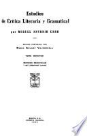 Estudios gramaticales y de literatura latina