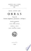 Estudios lingüísticos, gramaticales y filológicos