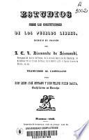 Estudios sobre las constituciones de los pueblos libres