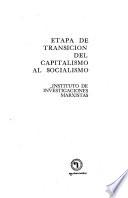 Etapa de transición del capitalismo al socialismo
