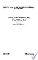 Etnografiá mapuche del siglo XIX