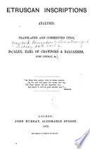 Etruscan Inscriptions Analysed
