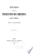 Études au sujet de la persécution des chrétiens sous Néron