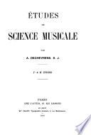 Études de science musicale