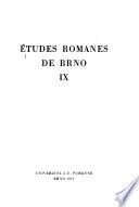 Études romanes de Brno