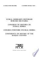 Euskal Herriaren Historiari Buruzko Biltzarra: Hasieratik kristautzera arte