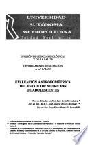 Evaluacion antropometrica del estado de nutricion de adolescentes