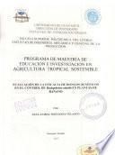 EVALUACION DE LA EFICACIA DE HONGOS BENEFICOS EN EL CONTROL DE Radopholus similis EN PLANTAS DE BANANO