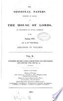 Evidence Before Lords Committees for Privileges and Before the House &c