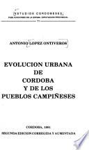 Evolución urbana de Córdoba y de los pueblos campiñeses
