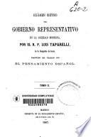 Exámen crítico del gobierno representativo en la sociedad moderna