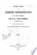 Exámen crítico del gobierno representativo en la sociedad moderna