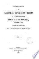 Examen crítico del gobierno representativo en la sociedad moderna, traducido del italiano por El pensamiento español
