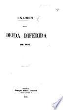 Examen de la deuda diferida de 1831