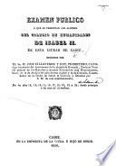 Exámen público á que se presentan los alumnos del Colegio de Humanidades de Isabel II. de esta ciudad de Cádiz, dirigidos por el Sr. D. José Villaverde y Rey ... En los dias 12, 13, 14, 15, 16, 17, 19, 20, 21 y 22 [de setiembre], dando principio á las once de la mañana