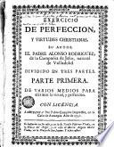 Exercicio de Perfección y Virtudes Christianas, 1