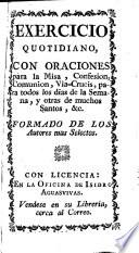 Exercicio quotidiano con oraciones ... formado de los autores mas selectos
