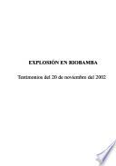 Explosión en Riobamba