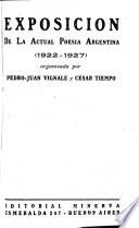 Exposicion de la actual Poesia argentina (1922-1927) organizada