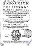 EXPOSICION DEL SEGVNDO MANDAMIENTO DEL Decalogo, y ley de Dios, e inuectiua contra el abuso del jurar, yremedio efficacissimo para desterrar del pueblo Christiano el tal abuso. Compuesto por el licenciado Nicolas de Abila, natural de Carabanchel de abajo Aldea de Madrid, y Cura en la villa del Olibar, Diocesis de Toledo. Dirigida al Doctor Ioa Baptista Neroni, Abbad en la collegial de Alcala, y en su universidad Cacellario, consultor del sancto officio